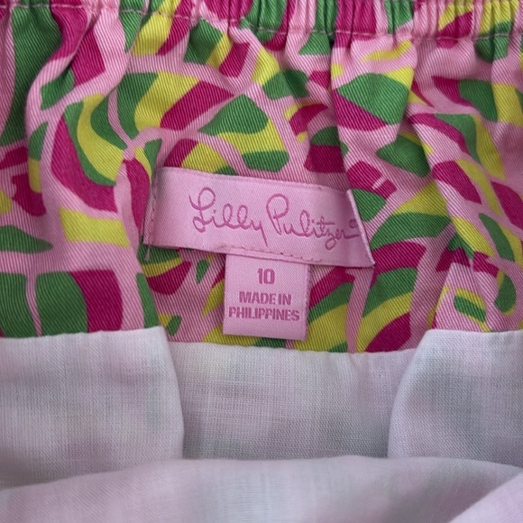 Lilly Pulitzer Pink and Green Swirl Mini Skirt - girls size 10 - Picture 3 of 5